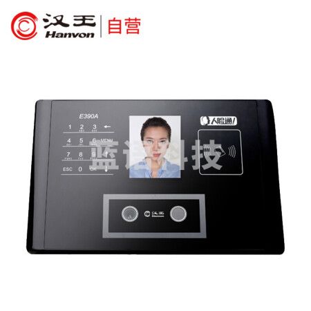 汉王（Hanvon）考勤机脸部面部签到快速识别门禁 大容量刷卡混合识别自助报表人脸打卡机 E390A
