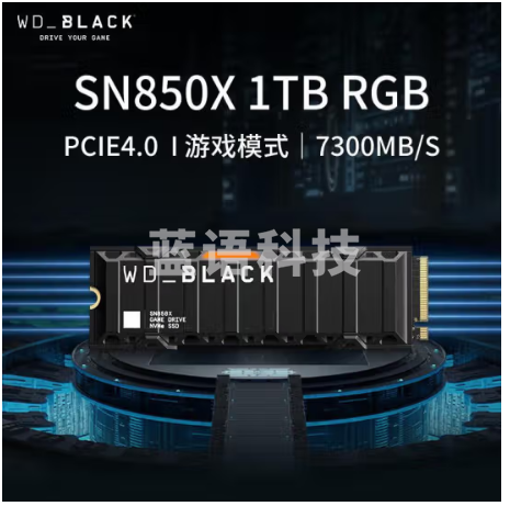 西部数据（Western Digital）2T SSD固态硬盘 M.2接口（NVMe协议） WD_BLACK SN850X RGB炫酷版 PCIe Gen4