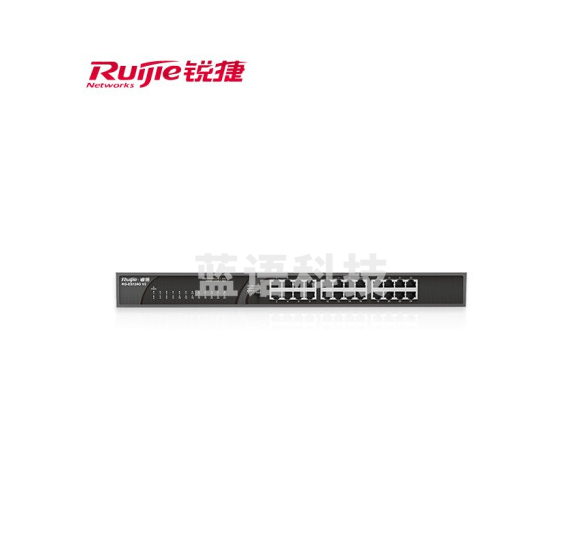 锐捷 RG-ES124G V2 24口千兆非网管型交换机 黑色