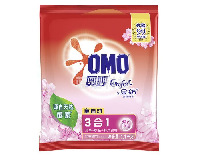 奥妙洗衣粉 淡雅樱花（含金纺馨香精华） 1100g（新老包装随机发货）