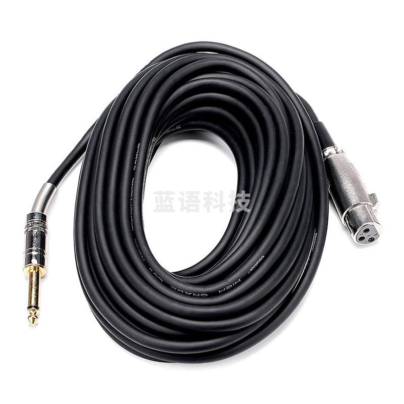 得胜 C10-1 XLR卡侬转6.3mm双芯屏蔽线(10米) 信号线