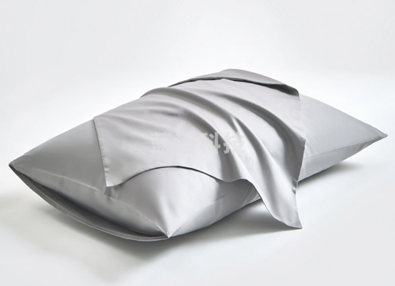 康尔馨 全棉贡缎枕头套 60支枕套 单个装银灰74*48cm