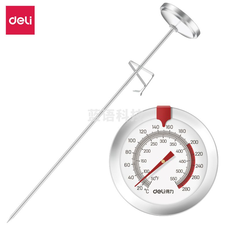 得力LE551-机械油温计(银色)(1支/装)