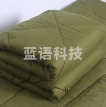 巨联 2件套 3.5斤棉花被军绿色被子纯棉劳保被宿舍单人军训被褥套装 军绿色褥子 单人床上 (