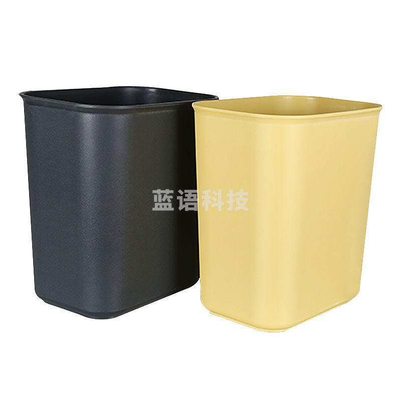 白云清洁 AF07003A 塑料垃圾桶阻燃直边垃圾篓酒店办公塑料桶 14L颜色随机
