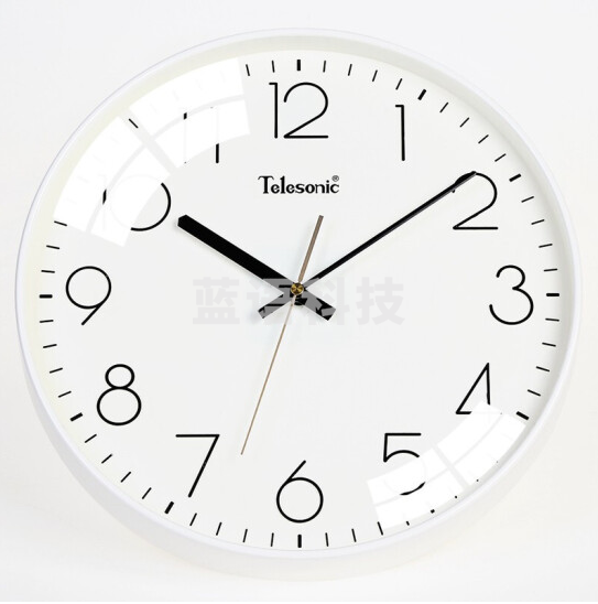 天王星（Telesonic）Q8722-1 挂钟 客厅创意钟表现代简约静音钟时尚个性3D立体时钟卧室石英钟圆形挂表 白色