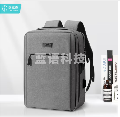泰克森 taikesen 笔记本电脑双肩包15.6英寸商务休闲电竞电脑背包出差旅行包游戏本学生书包大容量双层