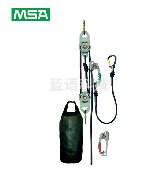 梅思安/MSA SRS15400营救包：连接锁滑轮升降122米营救绳（工作长15米）锚点吊带