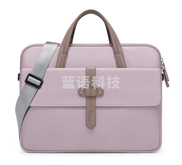 高尔夫（GOLF）电脑包女14英寸苹果笔记本电脑包手提单肩斜挎包防泼水商务包藕粉