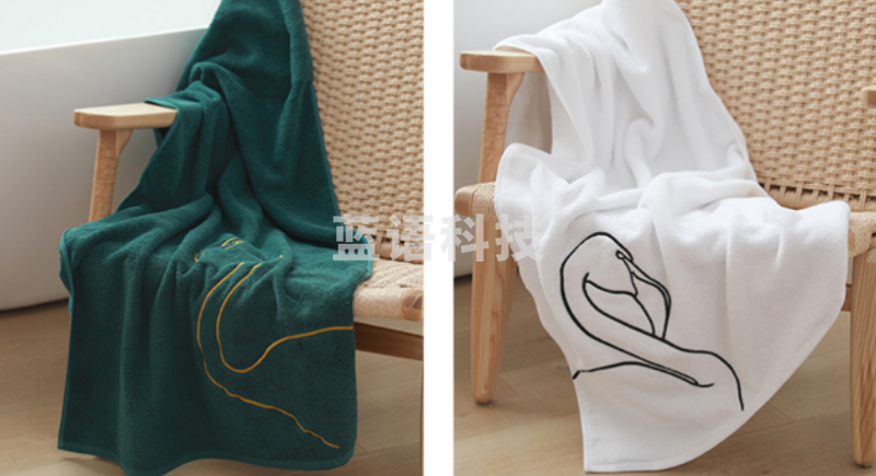 沐凡 纯棉浴巾全棉加厚加大浴巾 火烈鸟白色70*140cm