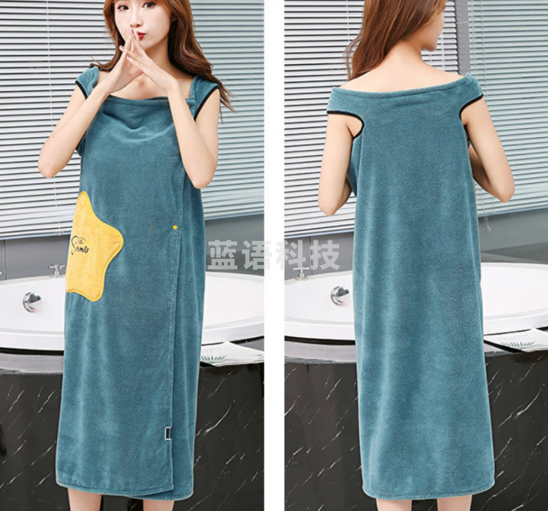 沐凡 浴巾 可穿浴裙 绿色100*135cm