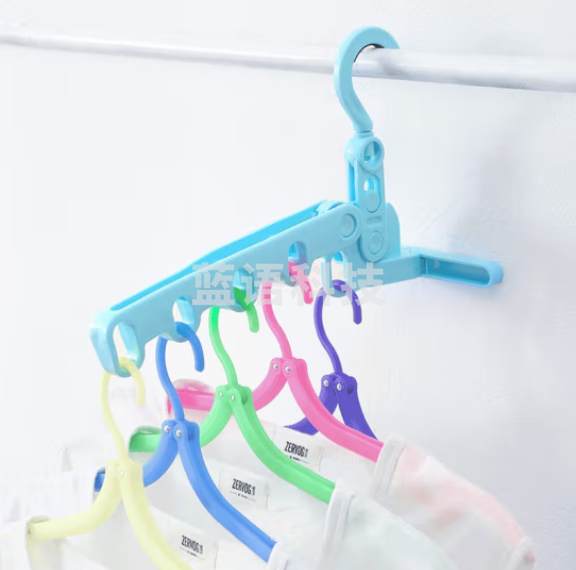 JAJALIN可折叠壁挂晾衣架 晾衣杆 颜色随机1个装