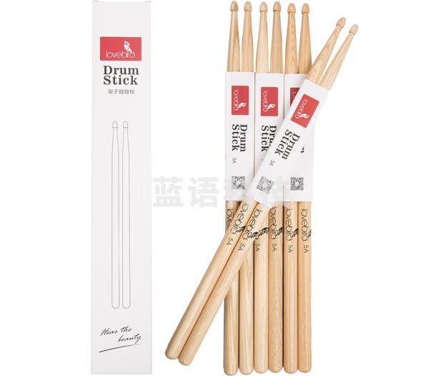 相思鸟 鼓棒 架子鼓鼓槌 胡桃木鼓锤打鼓锤1副装