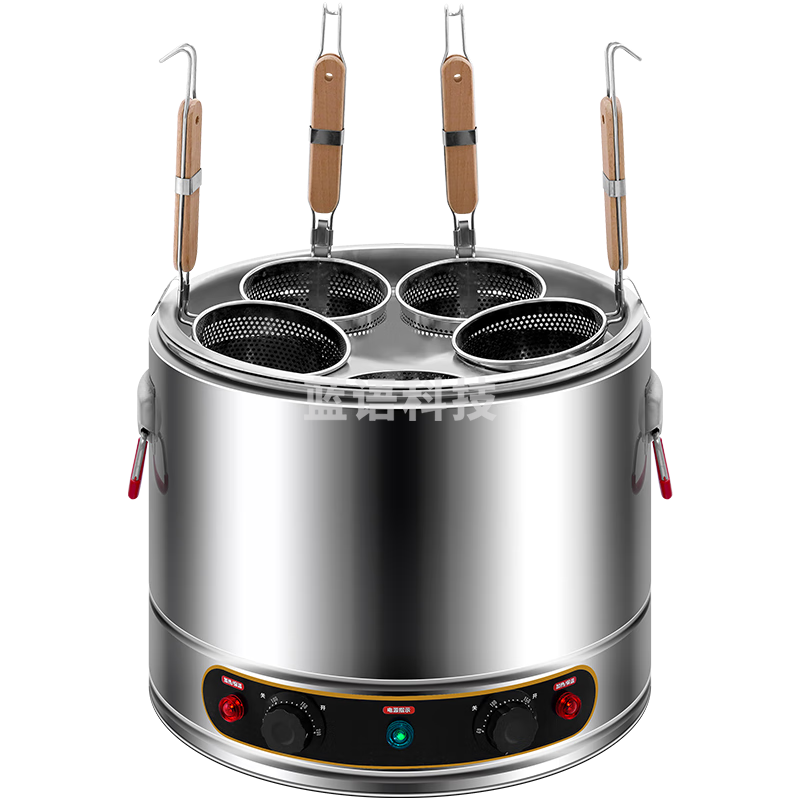 英利蒂克（Enlitic）煮面桶煮面炉商用电热五孔烫桶麻辣烫锅电煮锅高汤卤肉专用锅 ZML-45