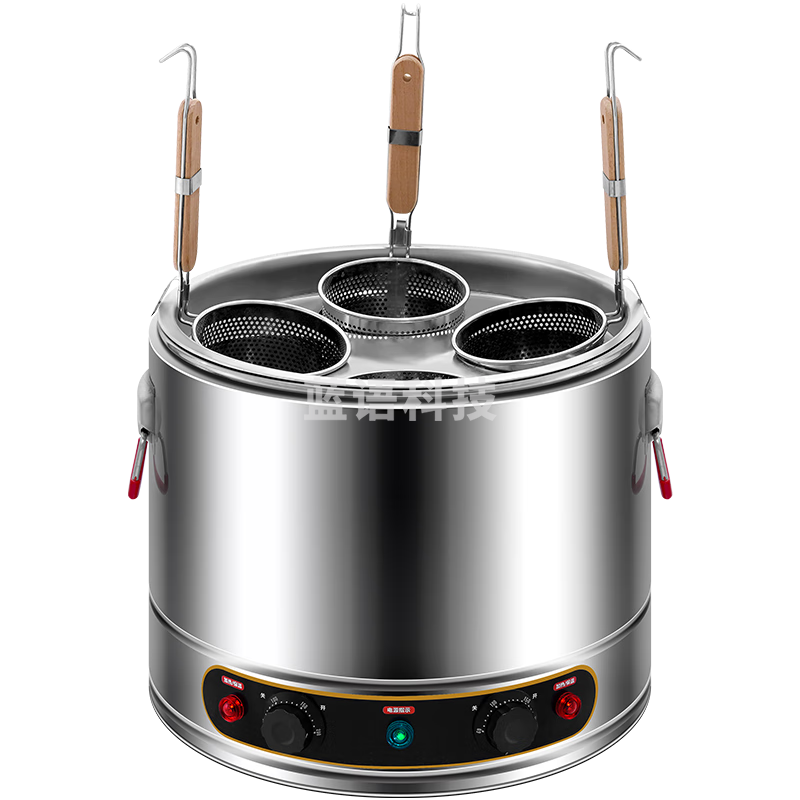 英利蒂克（Enlitic）煮面桶煮面炉商用电热四孔烫桶麻辣烫锅电煮锅高汤卤肉专用锅 ZML-45