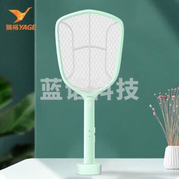 雅格 电蚊拍灭蚊灯二合一LED照明USB充电式家用灭蚊拍苍蝇拍D121