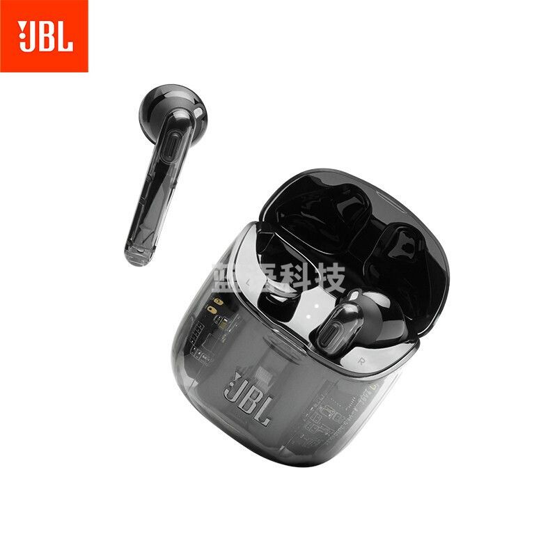 JBL T225TWS Ghost 真无线蓝牙耳机 半入耳式音乐耳机 收藏款黑色