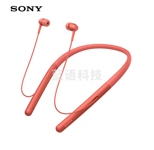 索尼 WI-H700 蓝牙无线耳机 颈挂式 Hi-Res立体声/手机耳机 暮光红