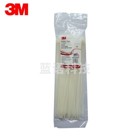 3M 尼龙扎带 自锁扎带 抗高低温 工业捆扎带束线带理线带 CT11NT50-C 100个/包 白282mm*4.6mm