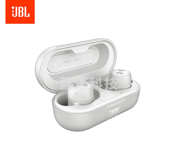 JBL UA Streak小黑盒安德玛联名款 入耳式真无线运动蓝牙耳机 防汗防水音乐手机耳机 苹果安卓通用耳麦 白色