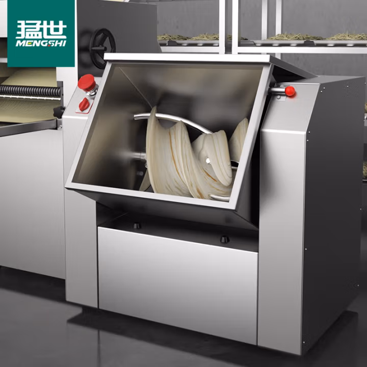 猛世和面机商用电动不锈钢面粉搅拌机拌面机拌馅机50公斤圆刀MS-YF-YJ50