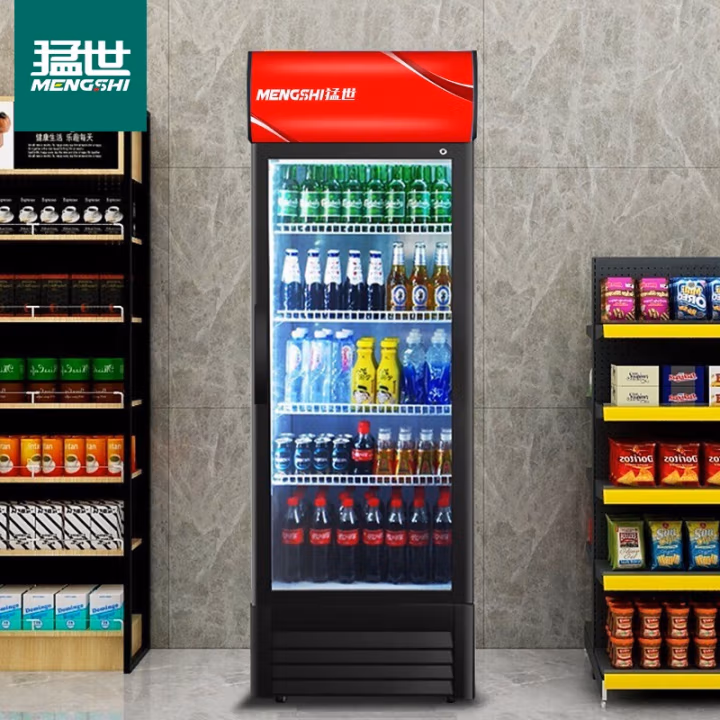 猛世商用展示柜冷藏柜便利店超市玻璃门保鲜柜陈列柜大容量饮料啤酒柜单门下机组风冷 MS-B300F