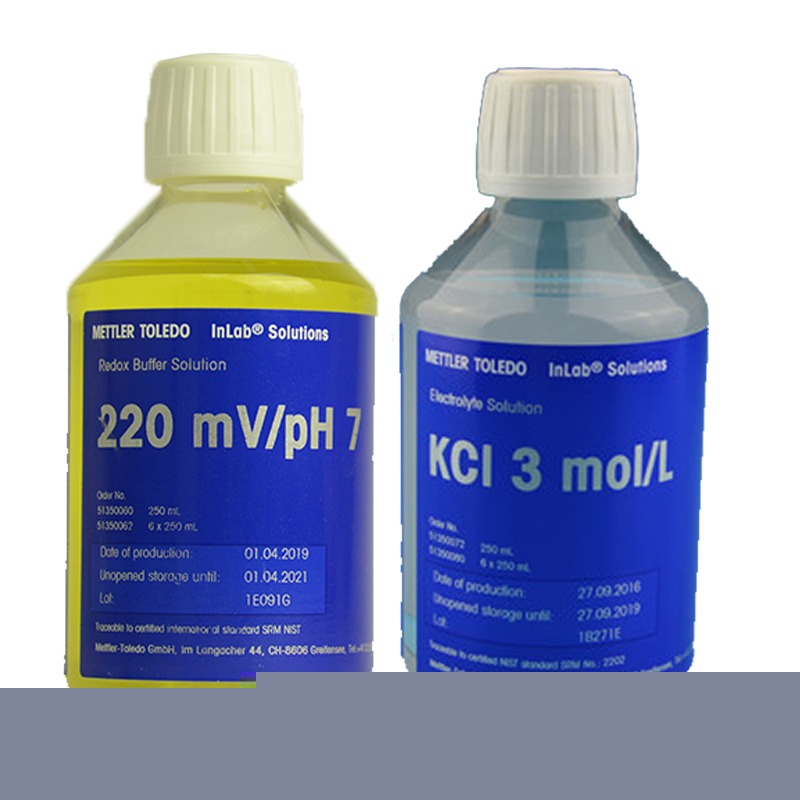 梅特勒氧化还原缓冲液220mV PH电极保护液3M KCI溶液氯化溶液 ph校正液标准液 FriscoLyt-B电解液25mL