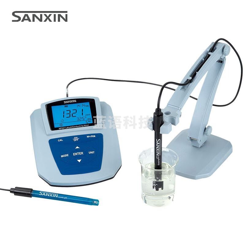 三信MP521 实验室台式PH计 电导率仪 MP522精密酸度计 配电极 MP521 PH/电导率仪