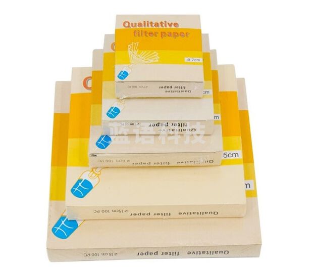 海斯迪克 HK-137 定性滤纸 化学实验室过滤纸 机油检测化学实验过滤纸 慢速直径9cm【1盒】