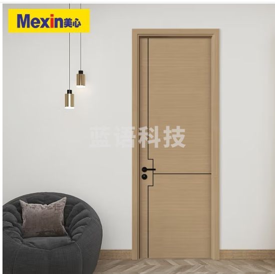 美心（Mexin）木门室内门隔音卧室门木门室内门简约现代书房门科技木皮N769