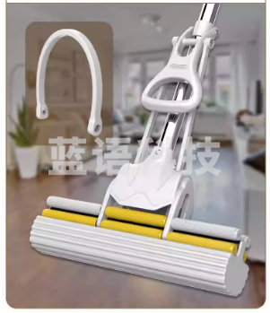 米创6642（伸缩杆）海绵拖把免手洗家用吸水拖布海绵拖把一拖净懒人拖地神器挤水胶棉拖把墩布