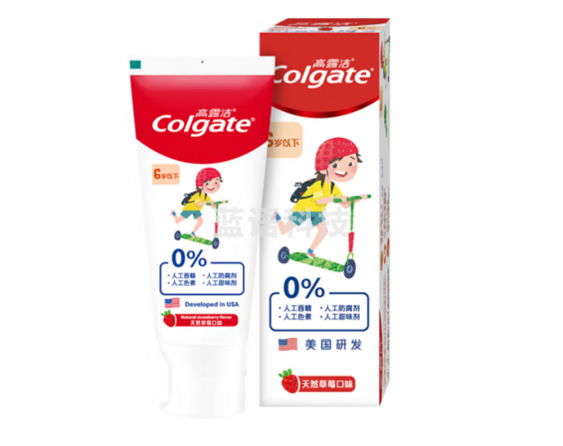 高露洁（Colgate）3-5岁儿童牙膏70g（天然草莓口味） 幼儿防蛀健齿 清新口气（支）