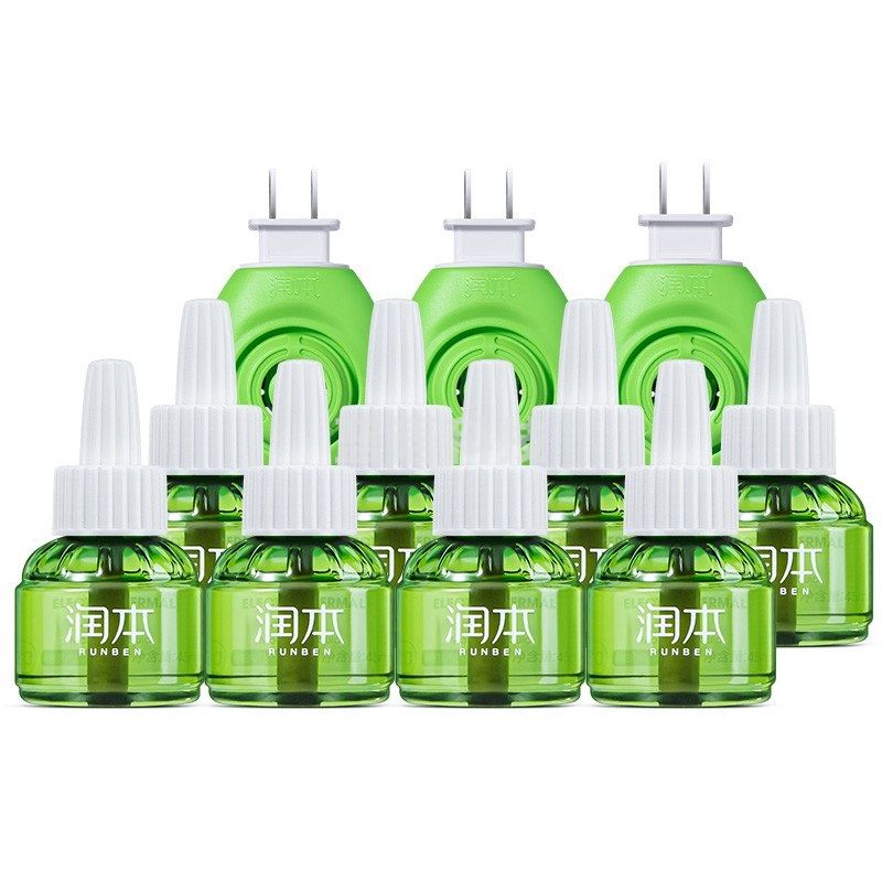 润本 驱蚊 婴儿蚊香液 240晚45ml×8瓶+3器 电蚊香液驱蚊水 防蚊液 婴童驱蚊无香型