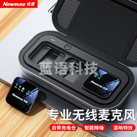 纽曼（Newmine）MC90无线领夹麦克风直播K歌户外采访小蜜蜂专业收音麦降噪随声无线话筒一拖一 自带充电仓 发射器+接收器