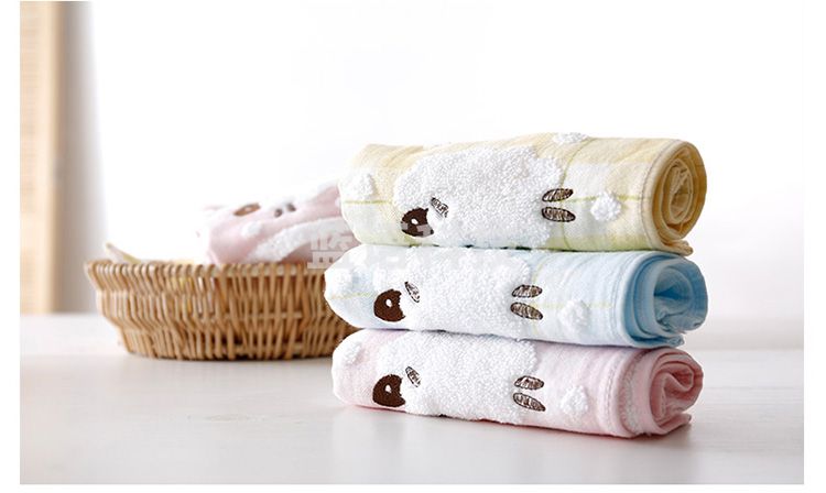 金号纯棉方巾 G6757WH 36*34cm 46g 红色