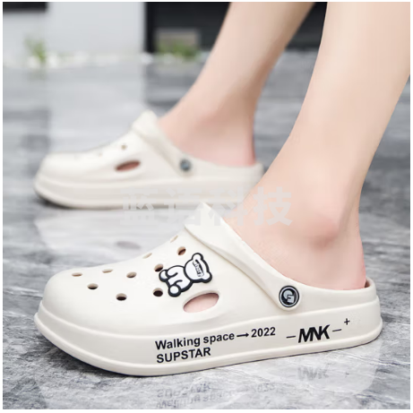 俞兆林（YUZHAOLIN）洞洞鞋男女情侣沙滩鞋厚底增高凉拖鞋外穿 YA260 白色男 40-45码可选 码数标注