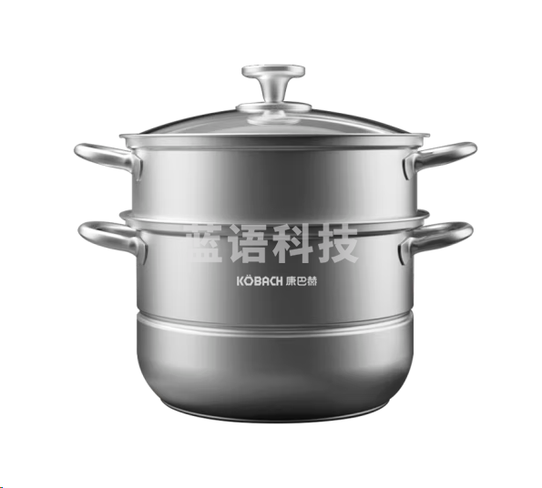 康巴赫欧式不锈钢双层蒸锅 内径26cm上口径28cm 304不锈钢锅身 KGO-Z28A