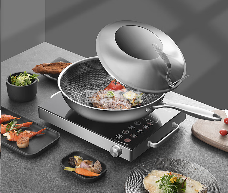 康巴赫诺曼蜂窝炒锅CNM32A1 32cm 304不锈钢锅身