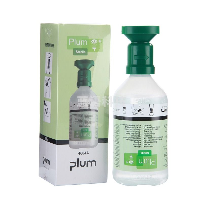 PLUM4604洗眼清洁防护洗眼水 眼部皮肤清洗500ml洗眼器