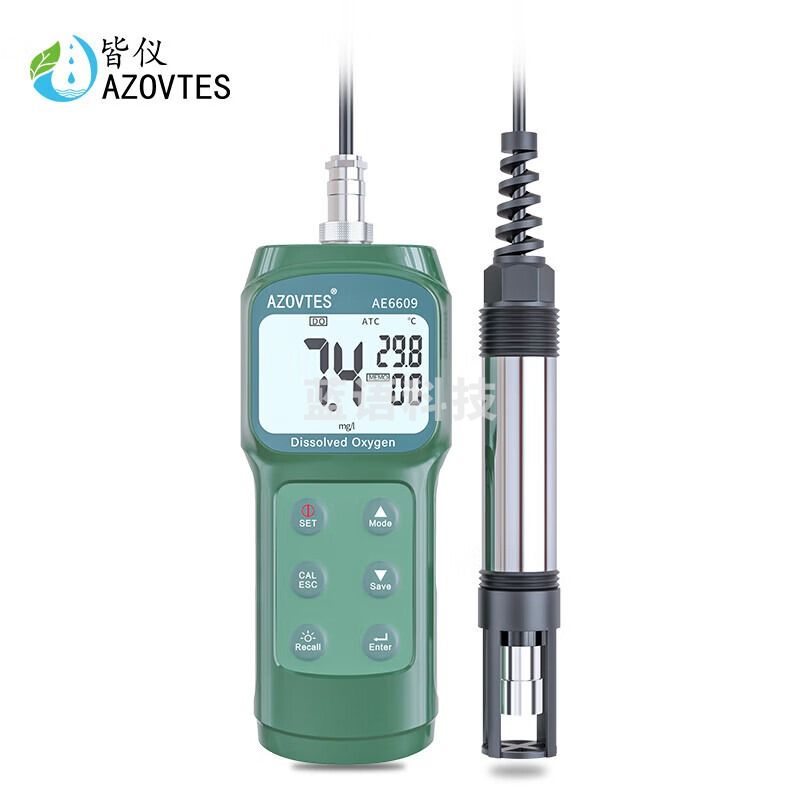 皆仪（AZOVTES）AE6609便携式荧光法溶氧仪溶解氧检测仪溶氧检测仪养殖污水测氧仪 AE6609线长度3.5米款