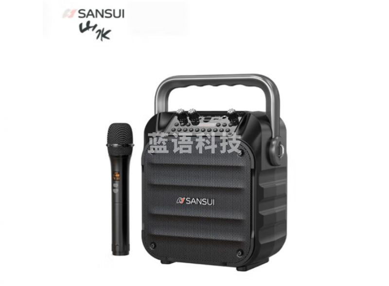山水（SANSUI）U11无线蓝牙音箱户外大音量广场舞音响小型家用收音机手提便携式带麦克风地摊摆摊喇叭【黑灰色】