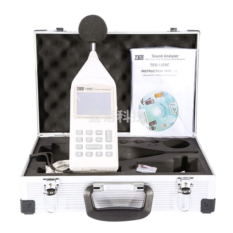 泰仕泰仕TES1358C八音度音频分析噪音计即时音频频谱仪1358E/1358F TES1358C
