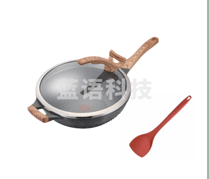 德世朗DFS-C873红点抗菌麦饭石不粘炒锅32cm