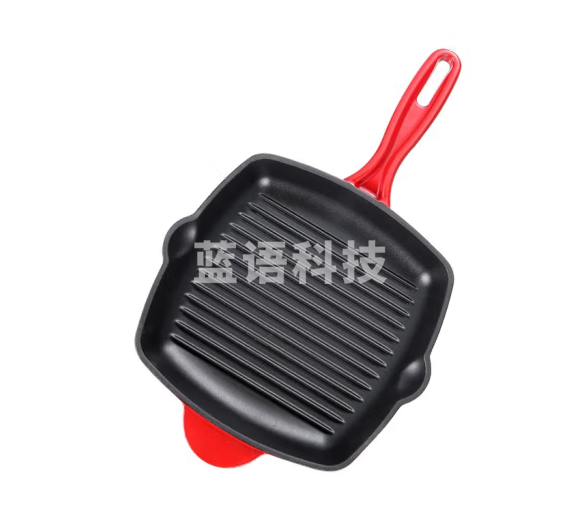 黄小厨四季系列珐琅煎锅（含食物夹一个）24cm  HXC-T-J026