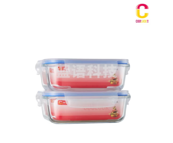 水晶之恋锁扣保鲜盒二件套STZ-805A4耐高温 易清洗 密封储存