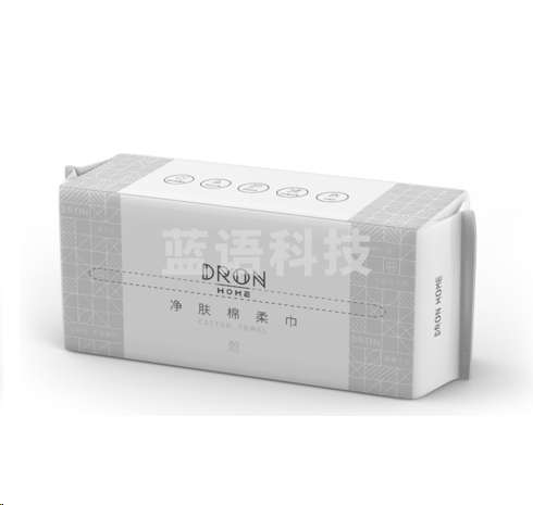 戴洛伦 净肤棉柔巾 一次性洗脸巾 DRON-MJ2011-60P  20*19cm 60片装
