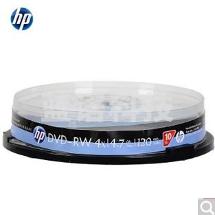 惠普DVD-RW可擦写 光盘/刻录盘10片