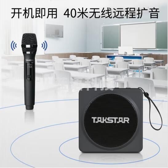 得胜（TAKSTAR）E261W 无线手持扩音器 大功率腰挂教学专用教师户外扩音器 手持便携式讲解器 典雅黑