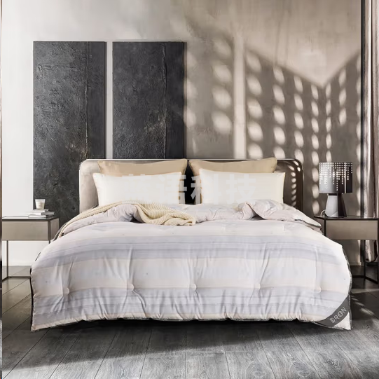 戴洛伦 抑菌云绒被 春秋双人舒适被子200×230cm 条纹拼色DRON-XWYJ82-2000