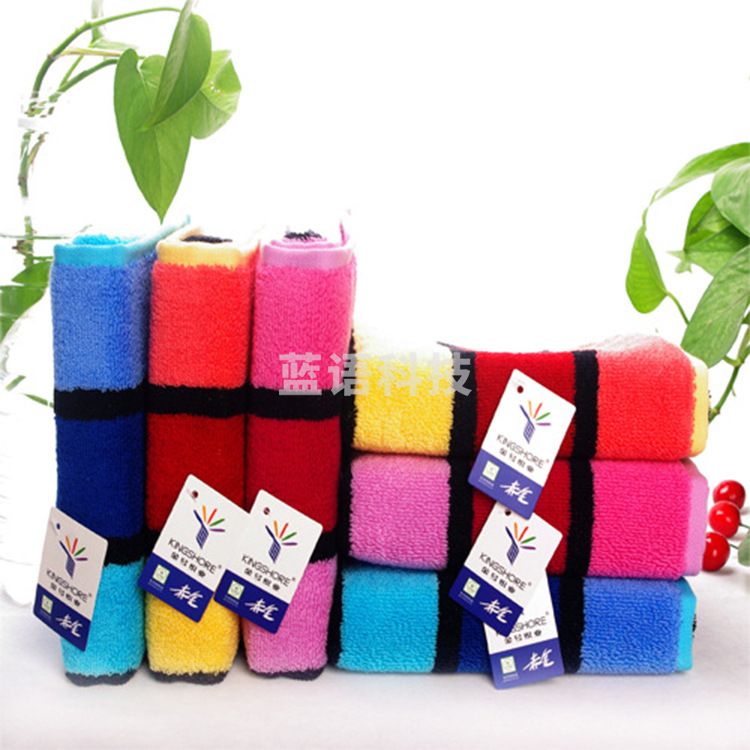 金号纯棉加厚毛巾提花面巾GA1111 柔软吸水 条纹色彩绚丽